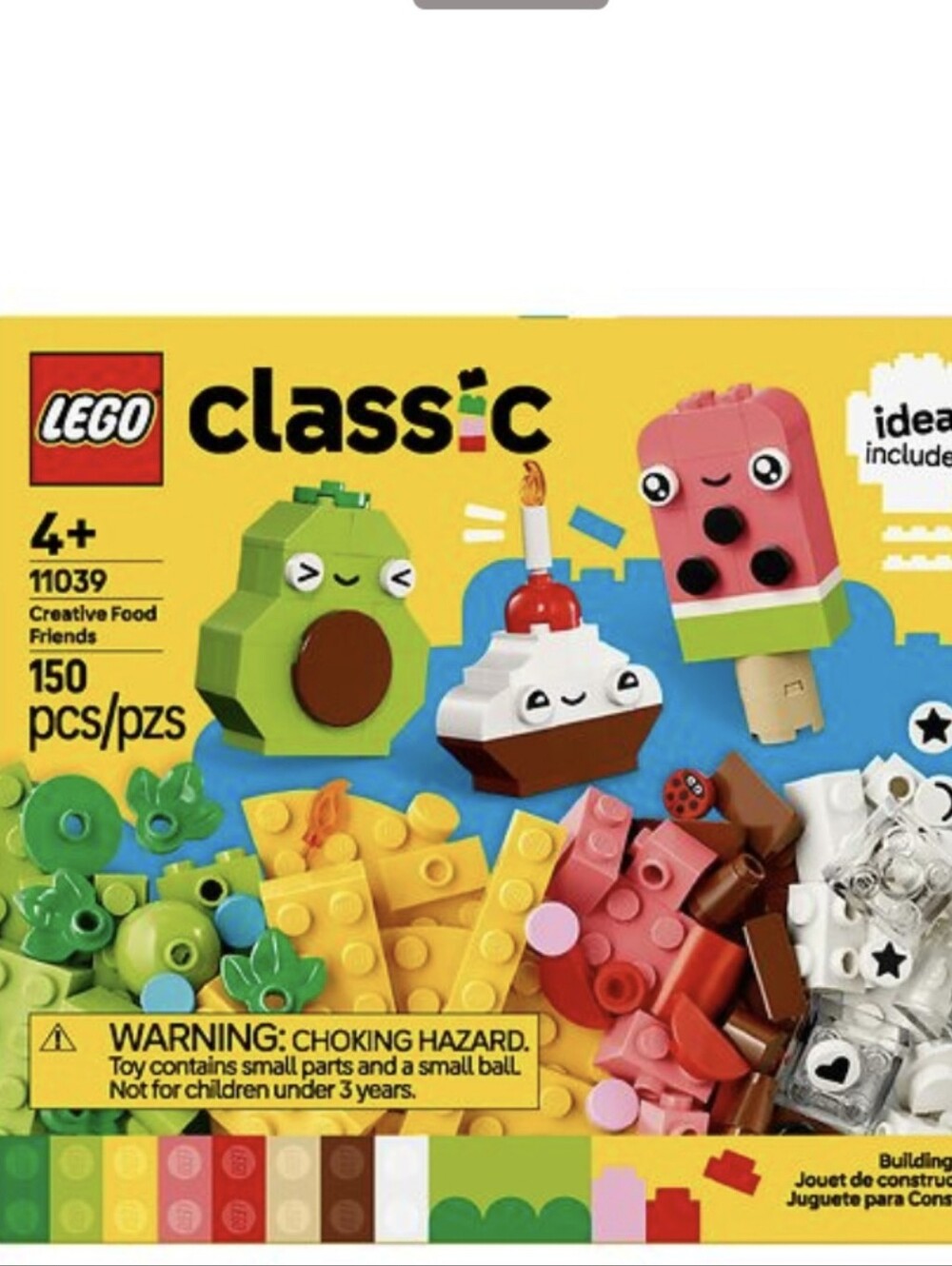 Lego Classic Creative Food Friends Set - Yellow, Green, Pink, Brown, White